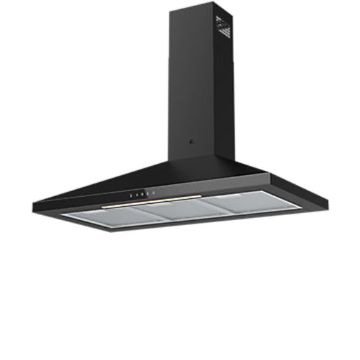 Chimney Cooker Hood  Black Steel And Glass GHAGRO90 Touch Control (W)89.8cm - Image 1
