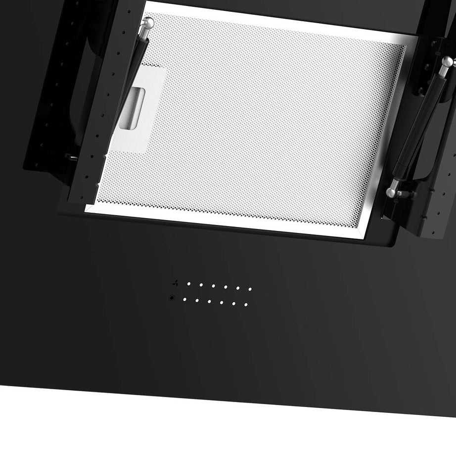 Cooker Hood Angled GHAG90PLAS Black Steel Glass Extractor Fan (W)89.8cm - Image 7