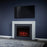 Electric Fireplace Suite Grey Stone Effect Freestanding LED Flames Remote 2kw - Image 4