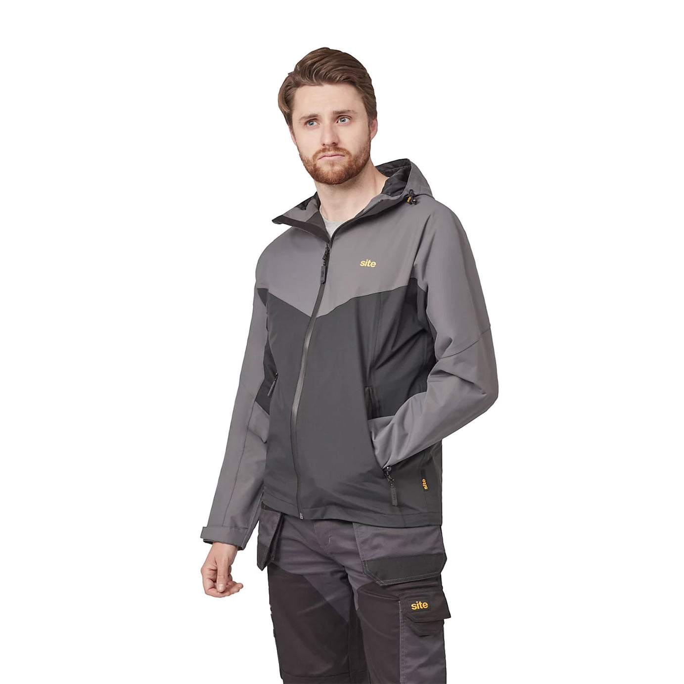 Site Messner Work Jacket Black Grey XL Full Zip Heavy Duty Trade Jacket - Image 6