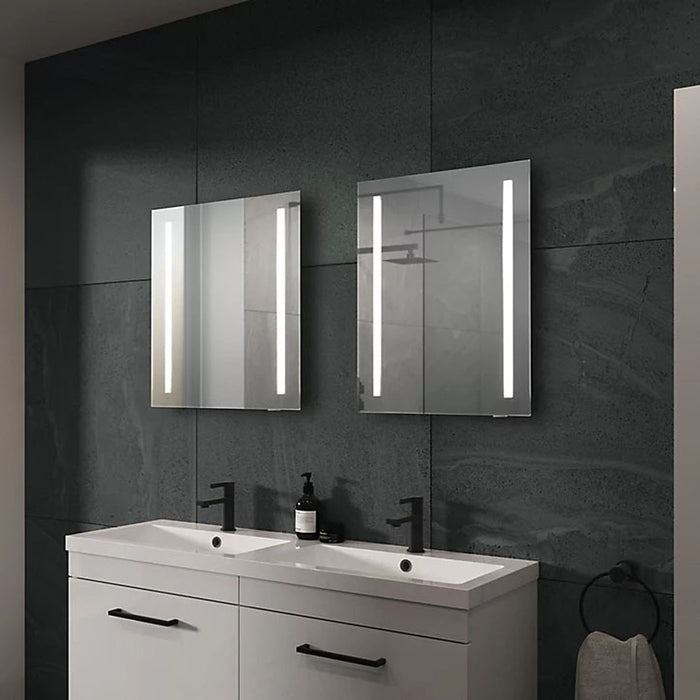 Rectangular LED Bathroom Mirror Battery Operated Illuminated (H)500mm (W)390mm - Image 3