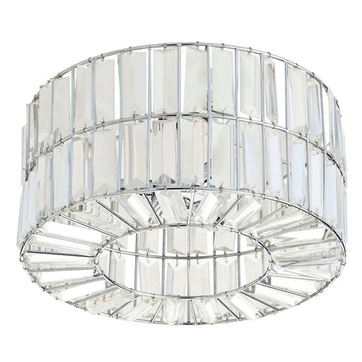 Ceiling Light 3 Way Crystal Beads Facetted Shade Elegant Modern Metal Chrome - Image 1