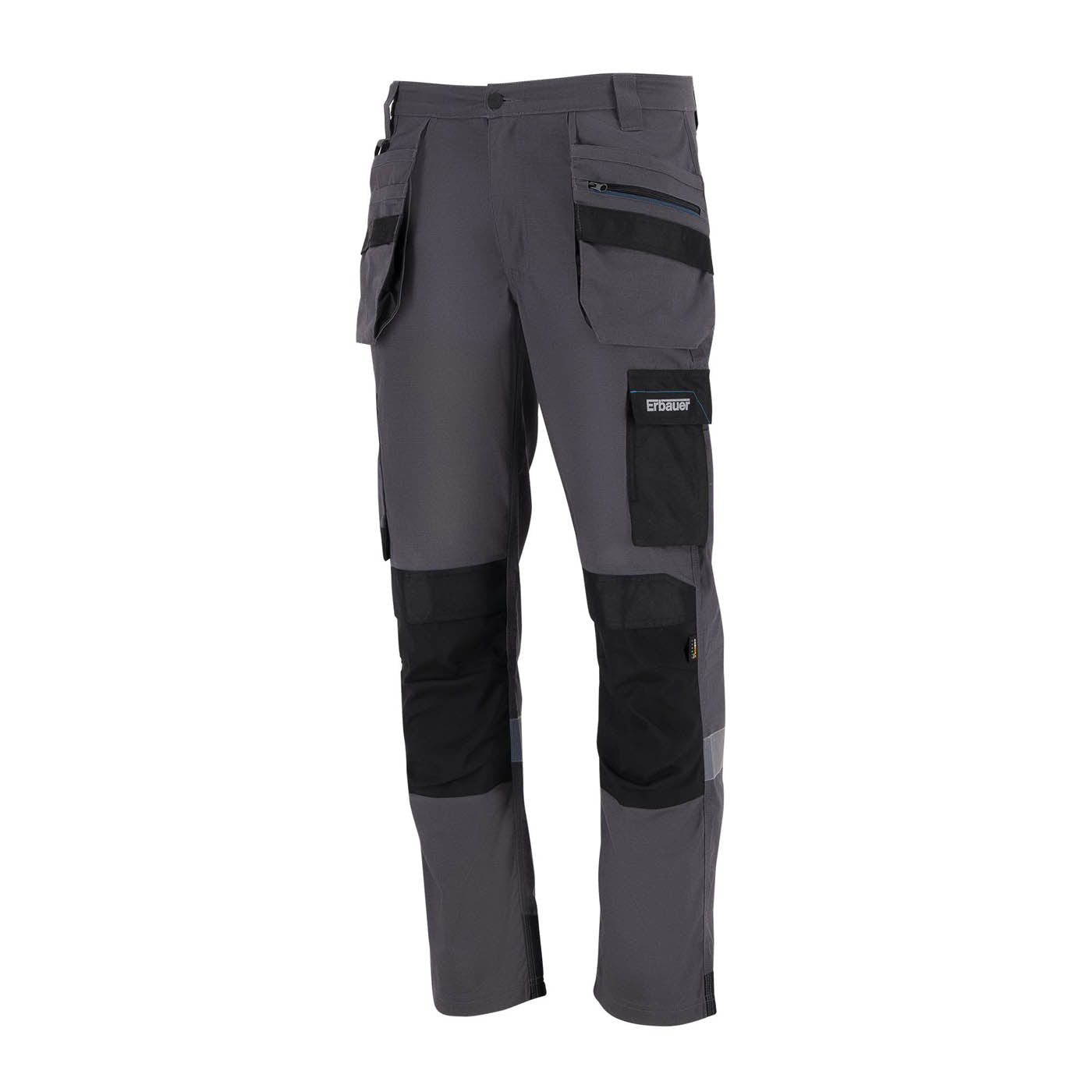 Erbauer Work Trousers Men's Slim Fit Grey Stretch Multi Pockets Cargo W36 L32 - Image 1