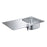 Kitchen Sink Stainless Steel 1 Bowl Reversible Drainer Rectangular With Waste - Image 1