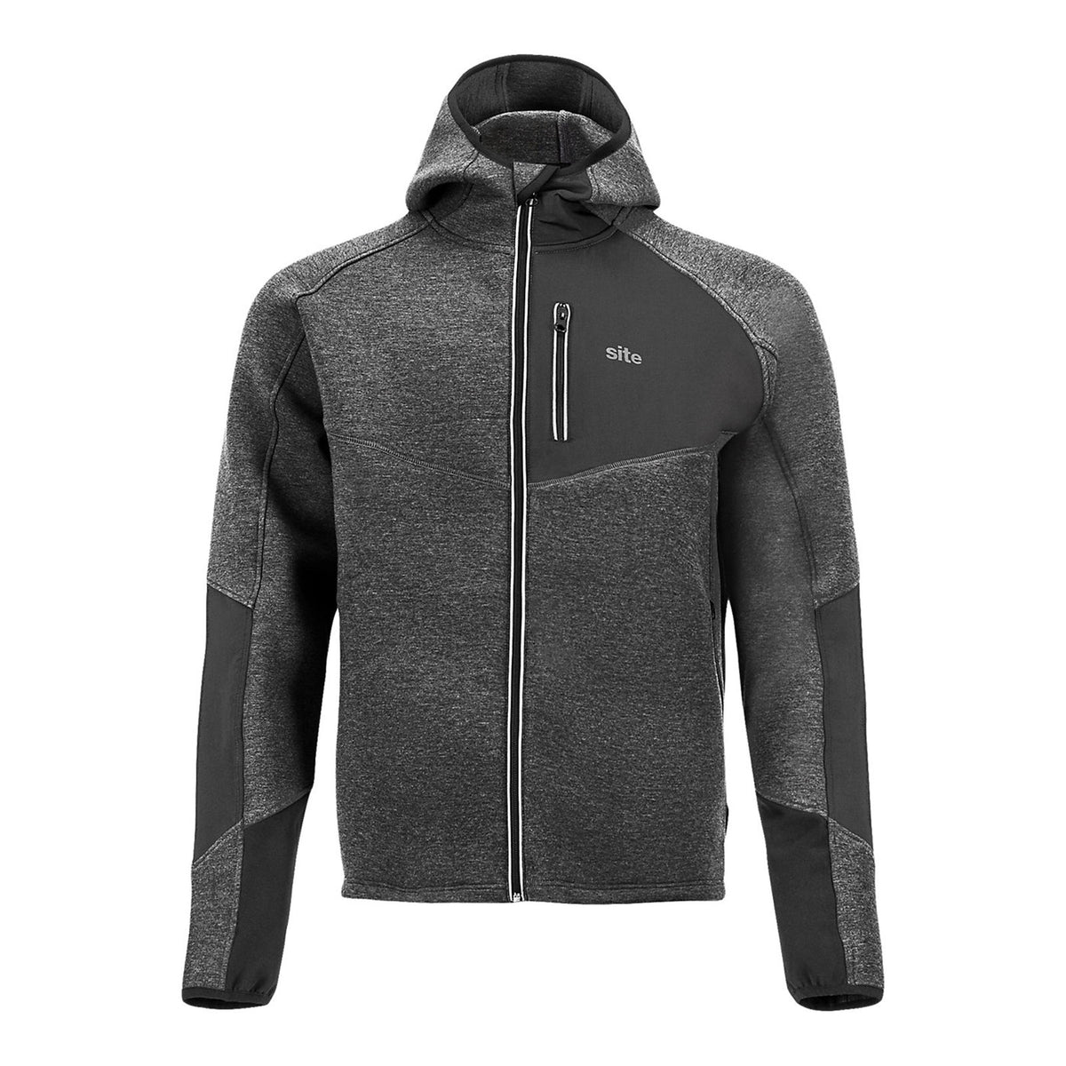 Site Suter Hooded Sweatshirt Grey Black XL Workwear Pullover Hoodie - Image 1