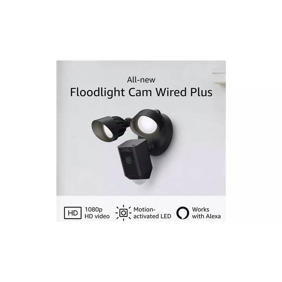 Ring Floodlight Security Camera LED Outdoor 1080p HD Two-Way Talk 2000 Lm Alexa - Image 2
