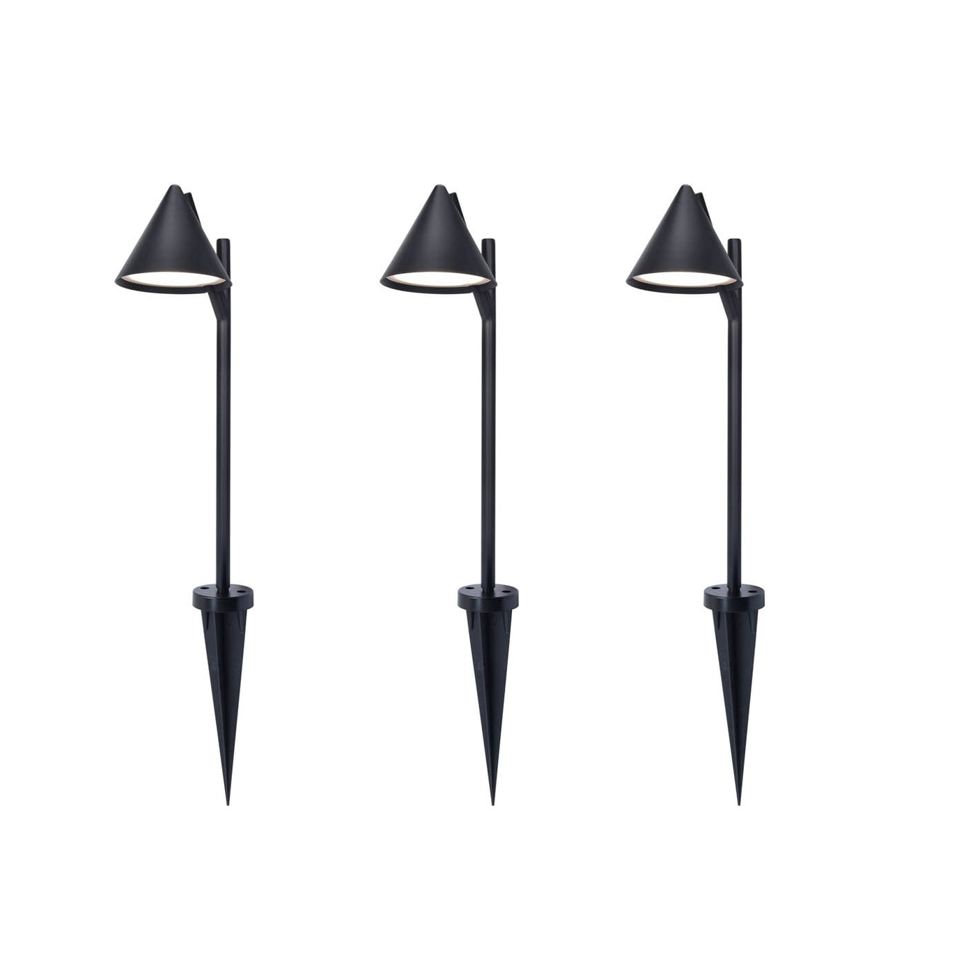 LED Outdoor Stake Light Matt Black Garden Patio Torches (D)120mm Pack of 3 - Image 3
