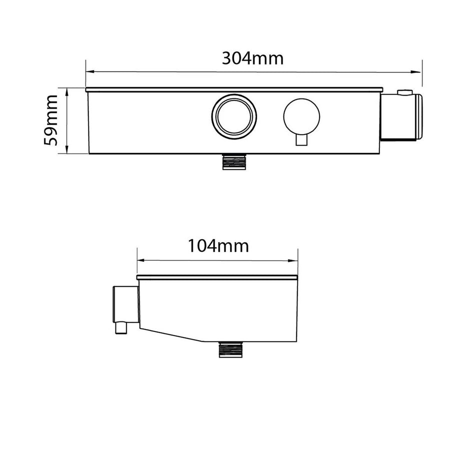 Triton Thermostatic Mixer Shower Matt Gold Effect Single Spray Pattern Twin Head - Image 3