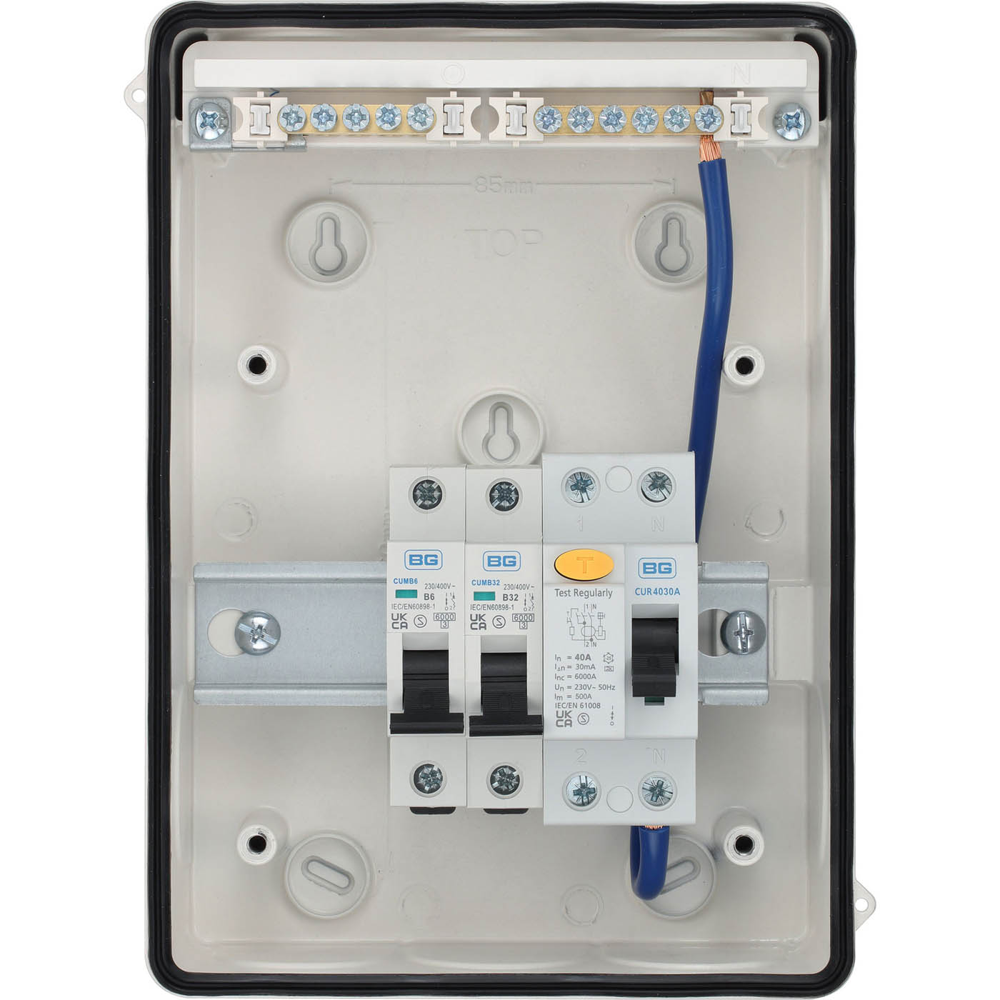 BG 3-way Garage Consumer unit with 40A mains switch - Image 5