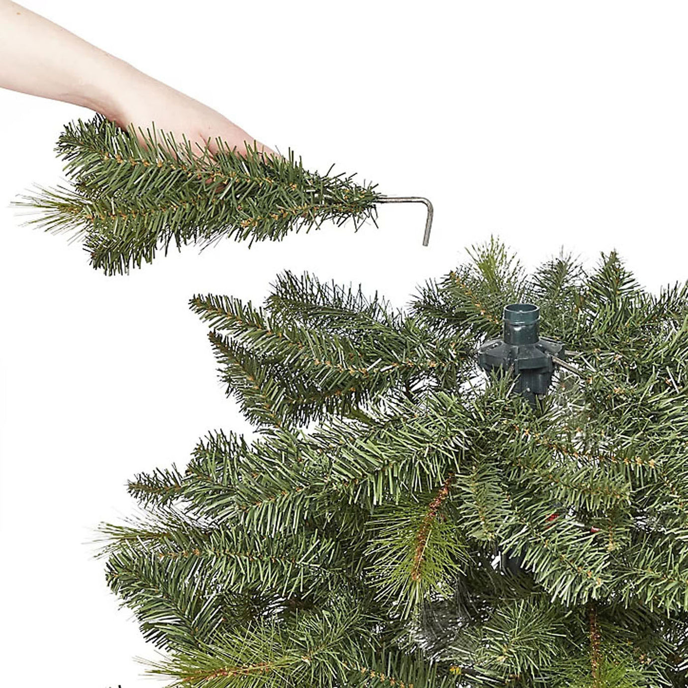 Christmas Tree Artificial 6Ft Natural Look Green Home Decoration Hooked Branches - Image 6