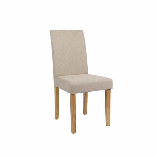 Dining Chair Ivory Kitchen Living Room Pack Of 2 Stylish Wooden Legs (H)955 mm - Image 1