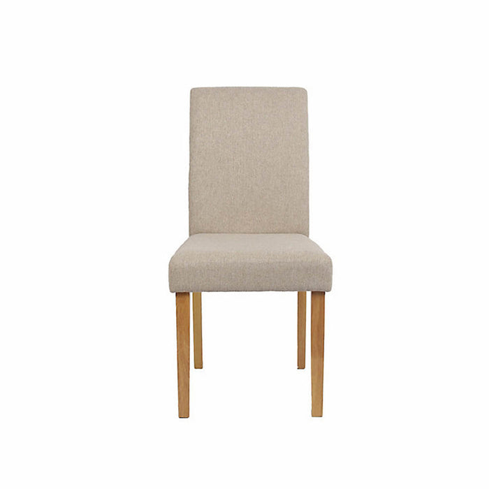 Dining Chair Ivory Kitchen Living Room Pack Of 2 Stylish Wooden Legs (H)955 mm - Image 2