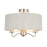 Ceiling Light 3 Way Halogen Lamp Traditional Satin Nickel Effect (Dia)360mm - Image 3