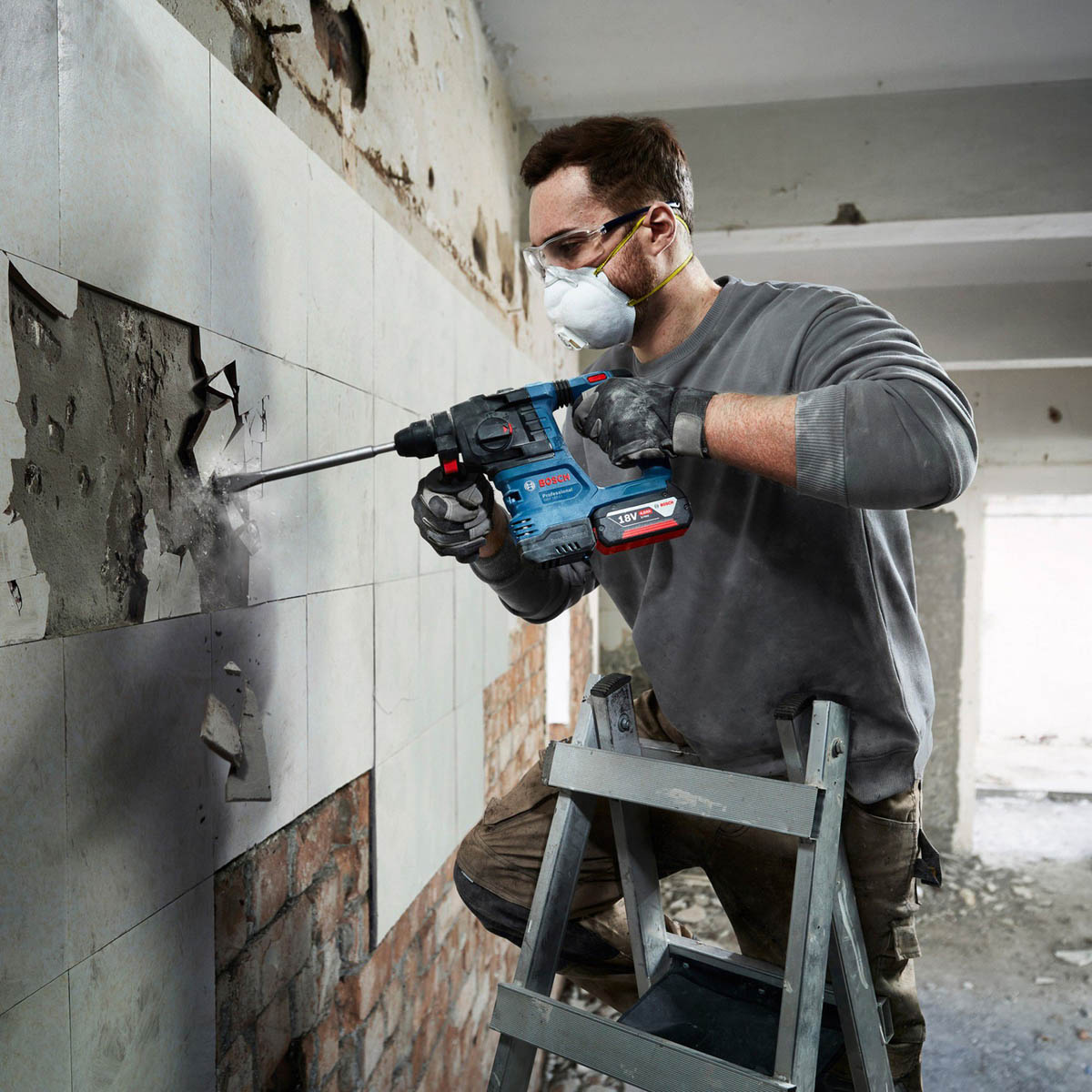 Bosch Professional SDS Drill Cordless 18V GBH 18V-22 Brushless - Body Only - Image 2