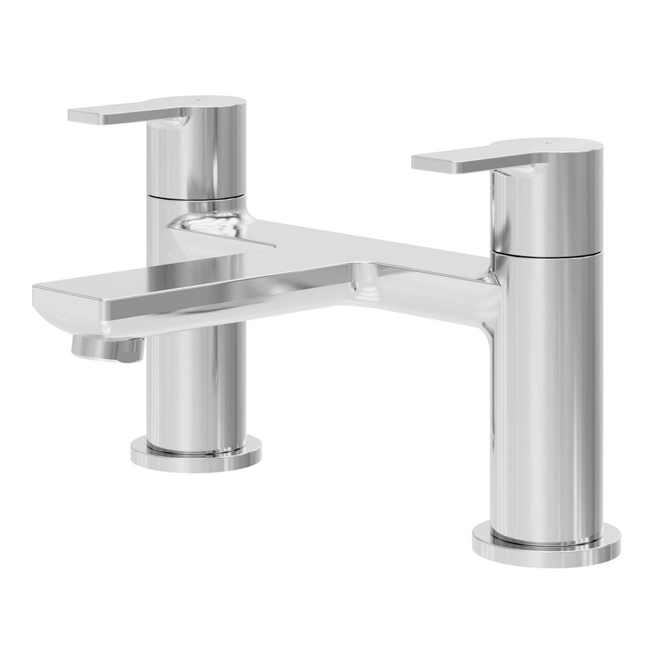 Bath Filler Tap Gloss Chrome Effect Deck-Mounted Lever Manual Single Modern - Image 1