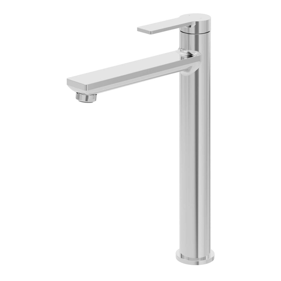 Bathroom Basin Tap Mono Mixer Single Lever Tall Gloss Chrome Round Modern - Image 1