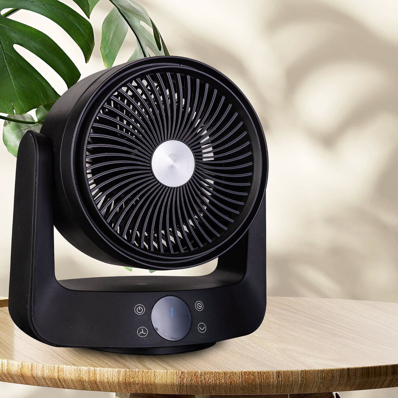 Desk Fan Smart Black Quiet Operation Oscillating Tilt Remote Control 8in - Image 7