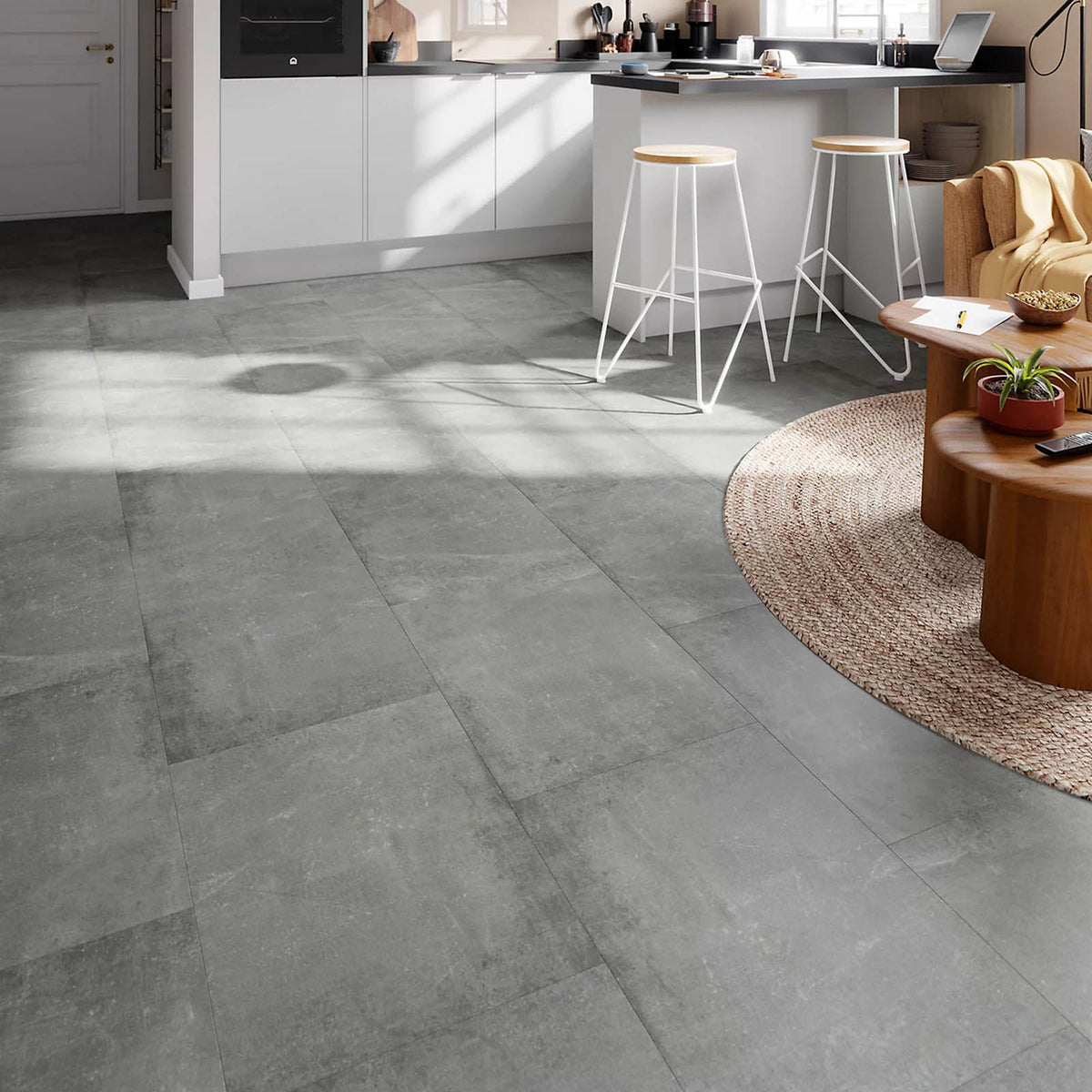 GoodHome Classy Grey Concrete effect Composite Click flooring, 1.95m² - Image 5