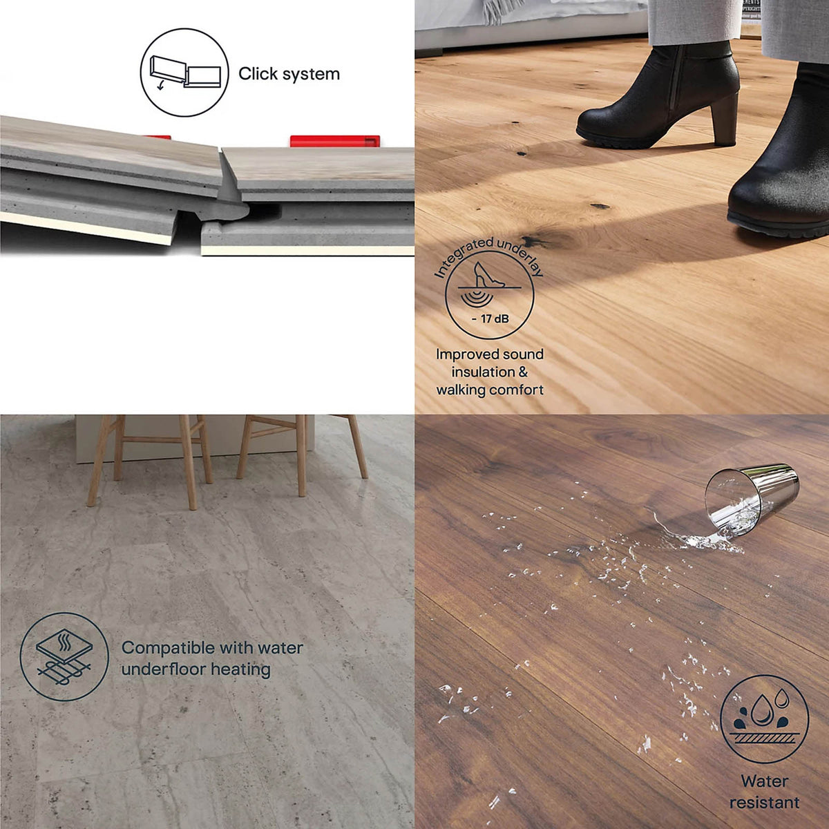 Composite Click Flooring Classy Grey Concrete Effect 9mm Indoor 1.95m² - Image 8