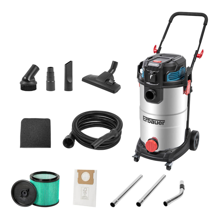 Erbauer Wet And Dry Vacuum Cleaner EWDV40L Corded Cylinder Powerful 1400W 40L - Image 4