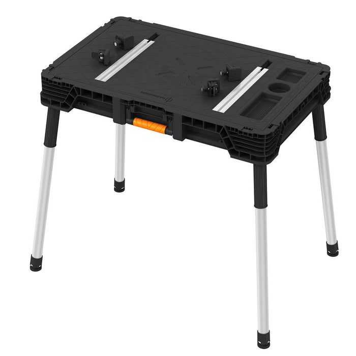 Magnusson Portable Workbench Metal Plastic Black Foldable Lightweight Portable - Image 1