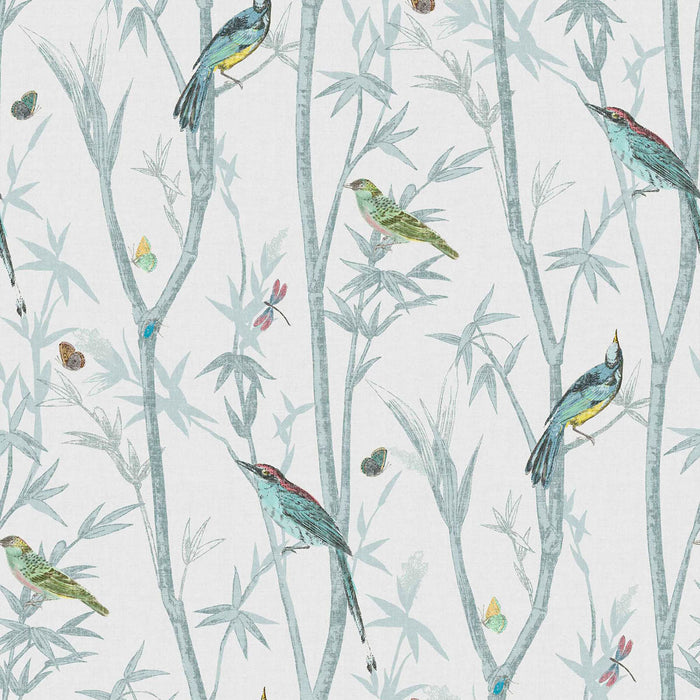 Next Wallpaper Chinoiserie Bird Trail Duck Egg Matt Smooth Modern 5.3m² - Image 1