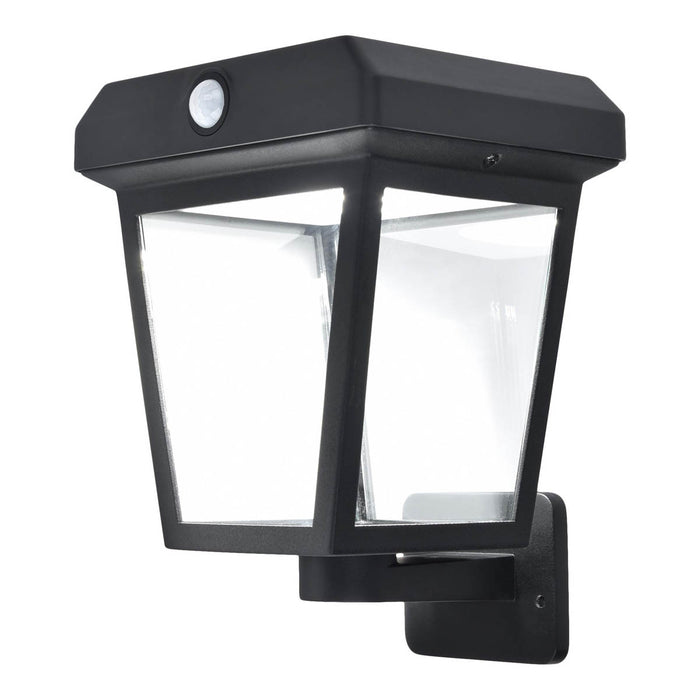 GoodHome Tamaria Non-adjustable Black Solar-powered Integrated LED PIR With motion sensor Outdoor Wall light - Image 3