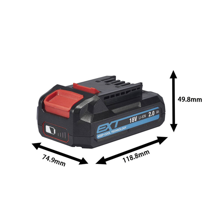 Erbauer Power Tools Battery Charger With Batteries 3 x 2.0Ah Li-ion EXT18V - Image 2