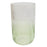 Vase Medium Ridged Glass Clear Green Gloss Cylindrical Glazed Home Decor 26cm - Image 1