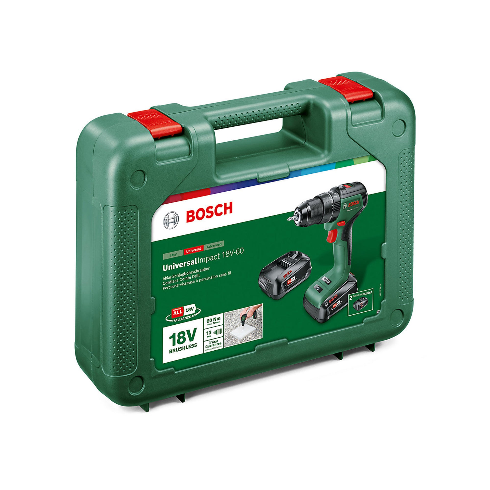 Bosch Combi Drill Cordless 18V 2x2Ah Li-Ion UniversalImpact18V-60 Brushless - Image 5
