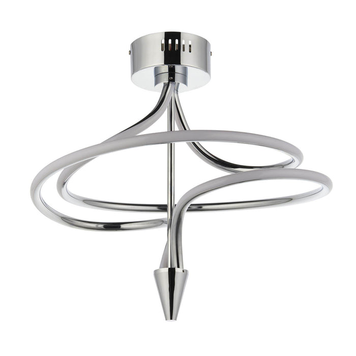 Ceiling Light Integrated LED Warm White Silicone Steel Silver Effect Spiral - Image 4