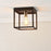 Ceiling Light Square Box Steel Matt Bronze Effect Finish Dimmable Industrial - Image 1