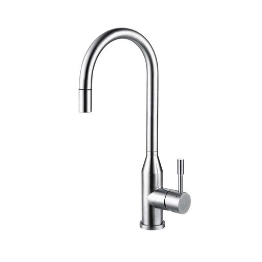 Kitchen Mixer Tap Pull Out Stainless Steel Side Single Lever High Neck Modern - Image 1
