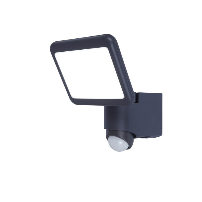 Outdoor Floodlight Integrated LED PIR Plastic Grey Adjustable White Light - Image 2