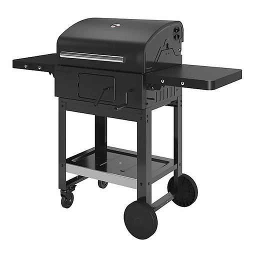 Charcoal Barbecue Black Grill Wheeled Tray Sideboards Adjustable (D) 3660mm - Image 1