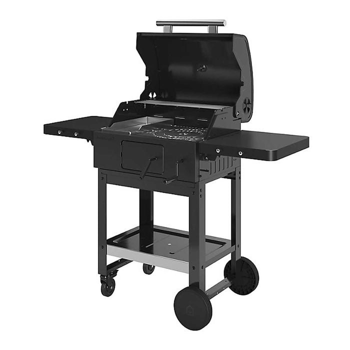 Charcoal Barbecue Black Grill Wheeled Tray Sideboards Adjustable (D) 3660mm - Image 3