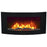 Electric Fireplace Wall Mounted LED Flame Log Effect Timer Black Glass 2000W - Image 5