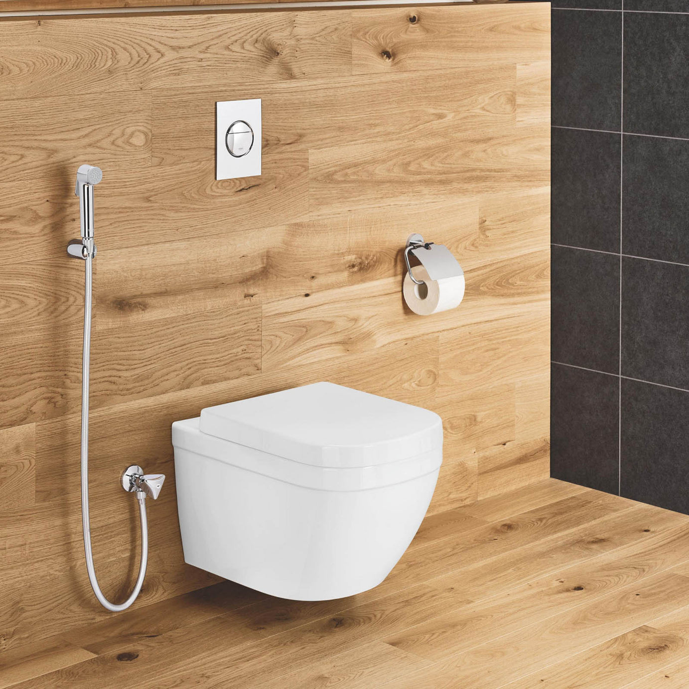 Grohe Bidet Sprayer Kit Gloss Chrome Single Spray Pattern Bathroom Modern - Image 4