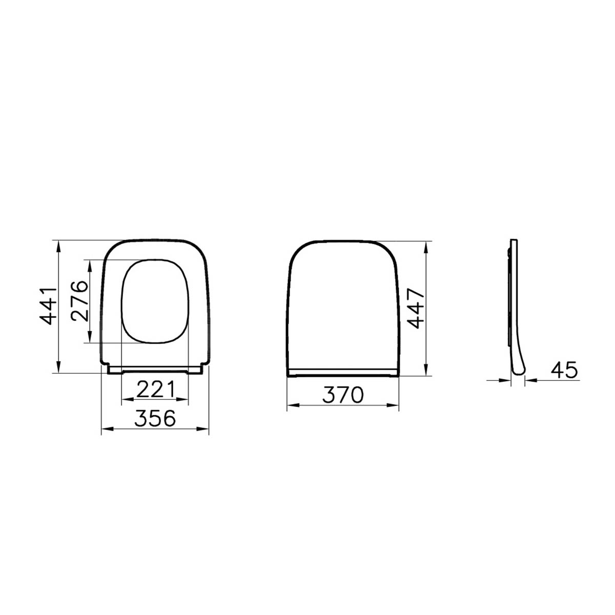Vitra Toilet Seat Square White Slim Soft Close Quick Release Adjustable Modern - Image 3