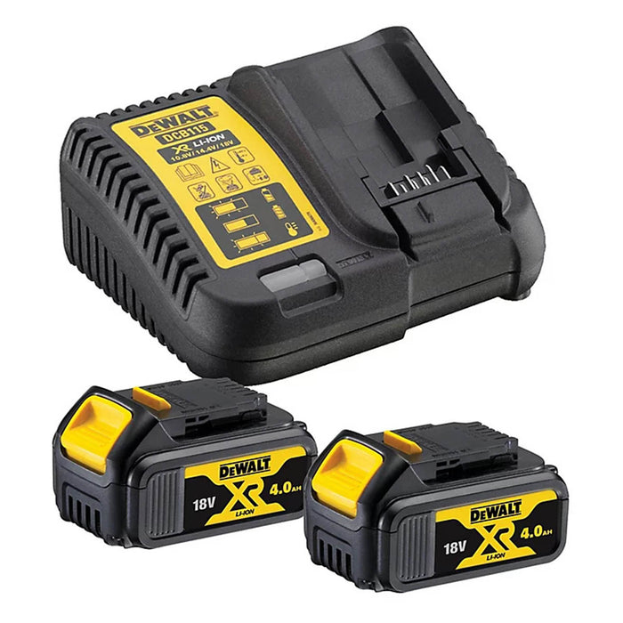 DeWalt Battery & Charger 18V 2x4.0Ah Li-ion XR LED Indicator Lightweight Compact - Image 1