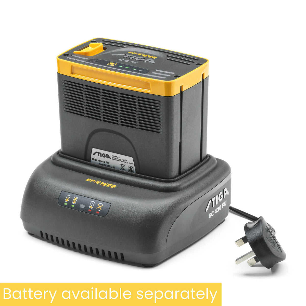 Stiga Battery Charger Li-ion EC430FU/277031008/ST1 Fast 3A Single Compact - Image 2