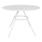 Garden Furniture Dining Table Kilifi White 4 Seater Steel Round Outdoor Patio - Image 1