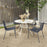 Garden Furniture Dining Table Kilifi White 4 Seater Steel Round Outdoor Patio - Image 4