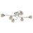 Ceiling Light 6 Lamp LED Wire Brushed Glass Metal Chrome Effect Contemporary - Image 1