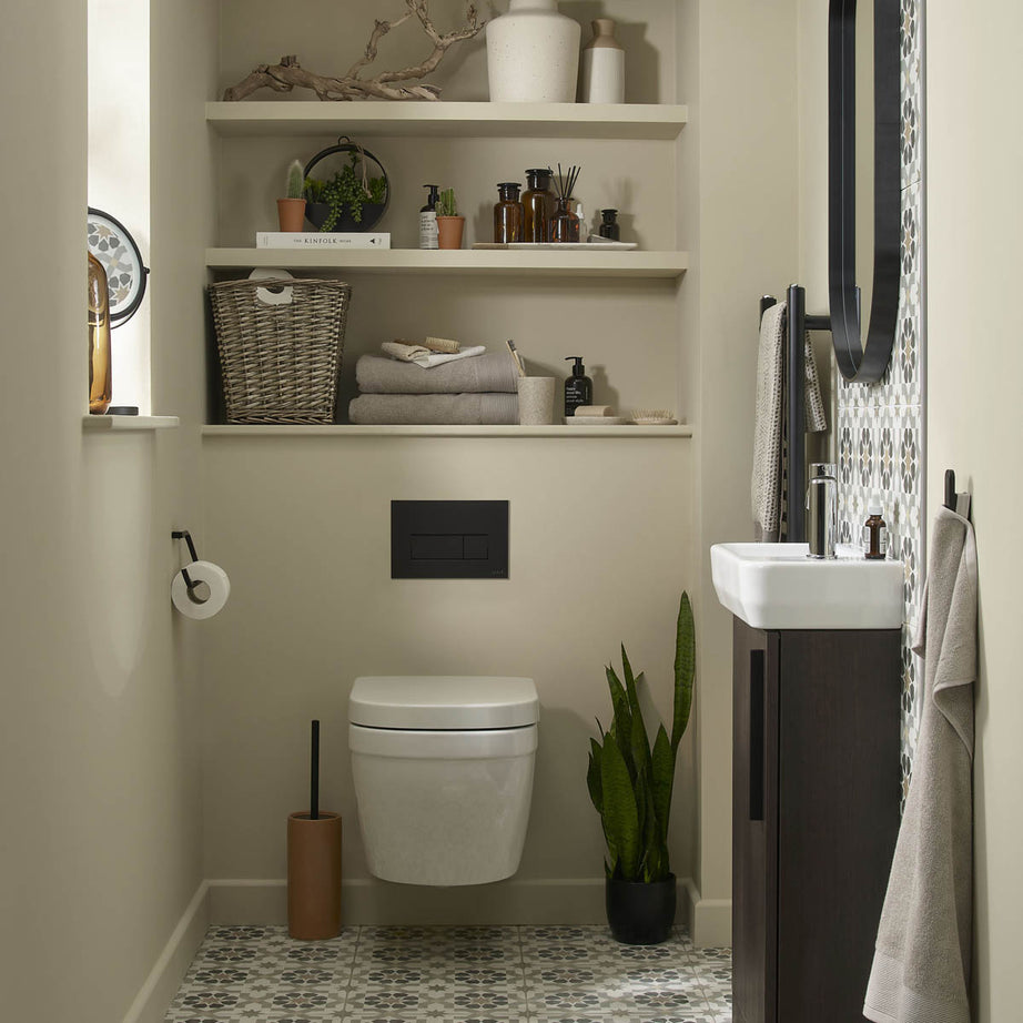 Vitra Dual Flushing Plate Plastic Matt Black Cistern Mounted (H)165mm (W)244mm - Image 2