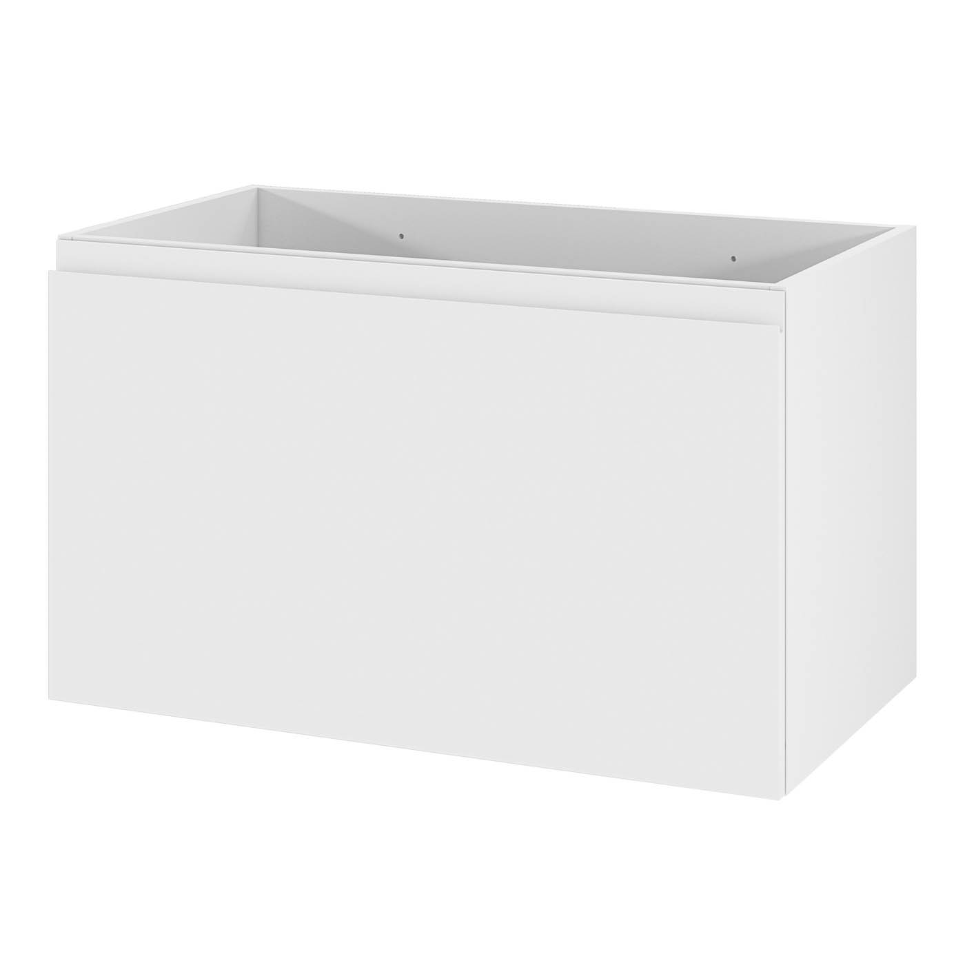 Bathroom Under Sink Cabinet Levanna Matt White Wall-Mounted (H)480 (W)800mm - Image 1