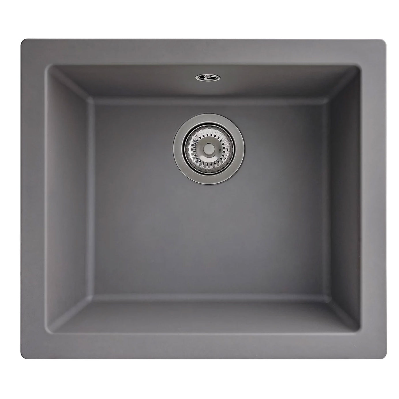 GoodHome Borage Kitchen Sink 1 Bowl Grey Resin 440x500mm Inset - Image 2