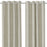 Eyelet Curtain Pair Beige Plain Lined Woven Effect Bay Windows (W)228 (L)228cm - Image 1