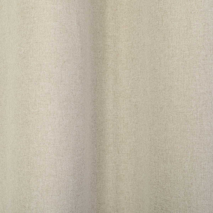 Eyelet Curtain Pair Beige Plain Lined Woven Effect Bay Windows (W)228 (L)228cm - Image 4
