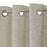 Eyelet Curtain Pair Beige Plain Lined Bay Windows Woven Effect (W)167 (L)228cm - Image 3